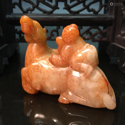 Chinese Hetian Jade Figure