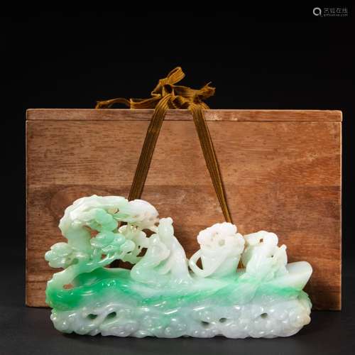 CHINESE IMPERIAL COURT JADE CHARACTER STORY SHANZI, QING DYN...