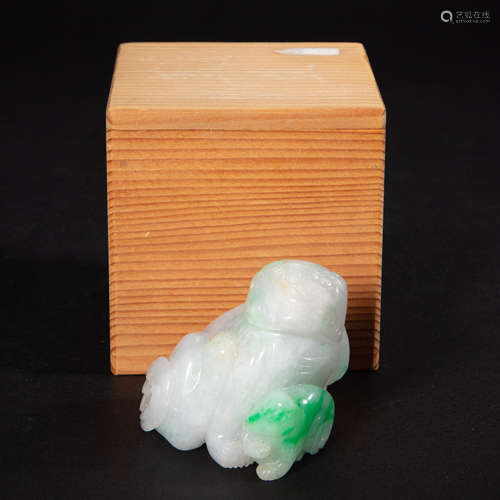 CHINESE IMPERIAL COURT JADE MONKEY, QING DYNASTY