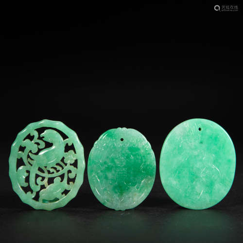 A GROUP OF CHINESE IMPERIAL COURT JADE BRANDS, FROM QING DYN...