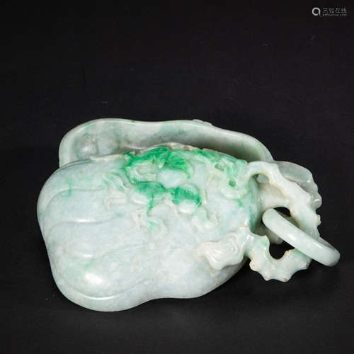 CHINESE IMPERIAL COURT JADE COMPACT FROM QING DYNASTY