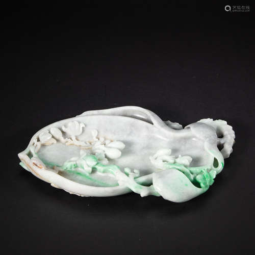 CHINESE IMPERIAL COURT JADE BRUSH WASH, QING DYNASTY