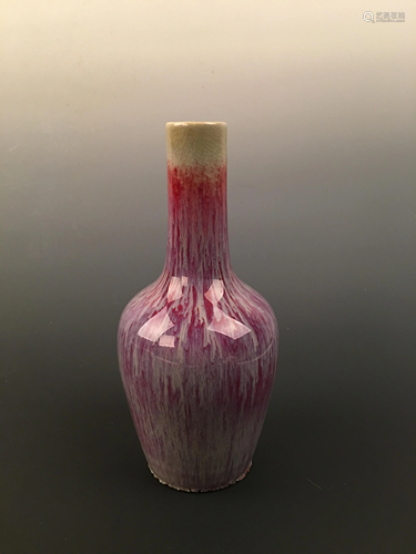 Chinese Flambe Glazed Porelain Vase