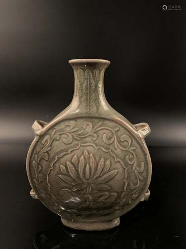 Chinese Longquan Yao Flat Bottle