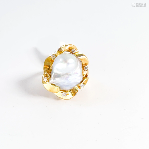 Baroque Sea Pearl Ring