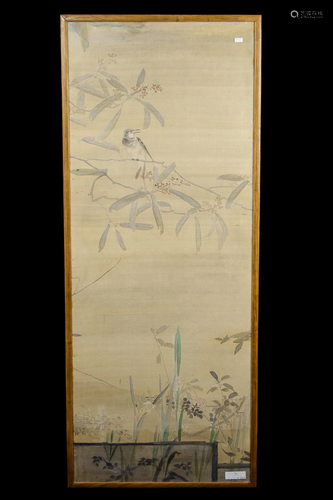 [Japanese] A Water Colour Painting of Birds and Flowers