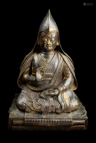 [Chinese] A Tibetan Bronze Statue of Master Je