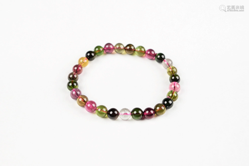 A Tourmaline Bead Bracelet