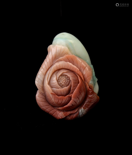 A Natural Multi-Colour Amazonite Handcrafted Peony