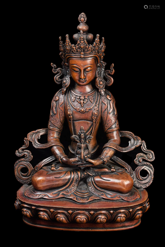 [Chinese] A Bronze Amitabha Buddha Statue