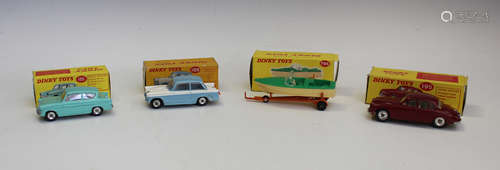 Four Dinky Toys vehicles, comprising a No. 155 Ford Anglia, ...