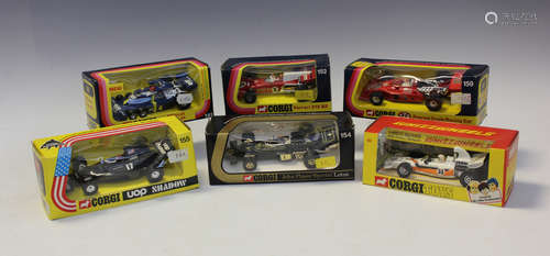 Ten Corgi Formula 1 racing cars, comprising a No. 150 Surtee...