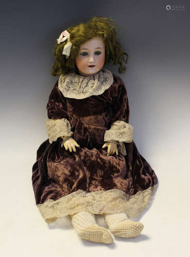 A Heubach Köppelsdorf bisque head doll, impressed '250·3', w...