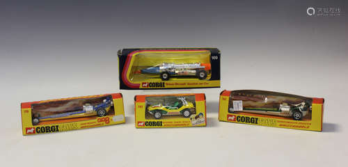 Ten Corgi Whizzwheels cars, comprising a No. 161 Commuter dr...