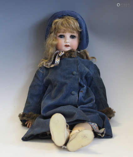 A Heubach Köppelsdorf bisque head doll, impressed '250·4', w...