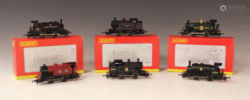 Six Hornby gauge OO Collector Club 0-4-0 tank locomotives, c...