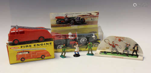 A collection of plastic figures, including a Herald Models s...