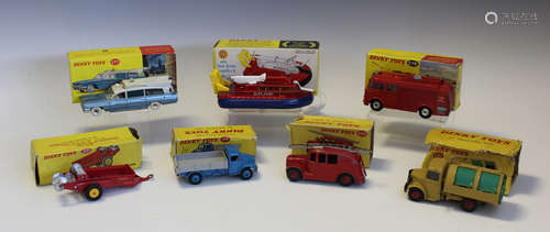 Seven Dinky Toys models, comprising a No. 290 SRN6 hovercraf...