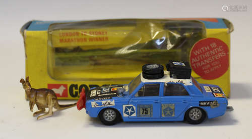 A Corgi Toys No. 302 Hillman Hunter with kangaroo, within a ...