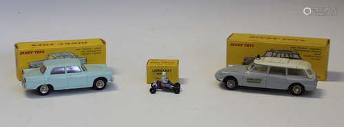 Three French Dinky Toys vehicles, comprising a No. 512 kart,...