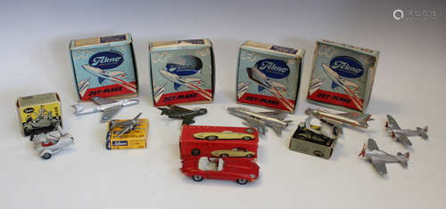 Six Tekno diecast aircraft, comprising a No. 786 MIG 15, a N...