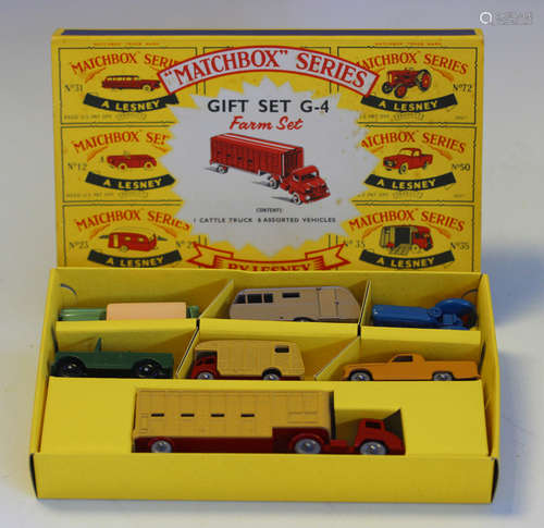 A Matchbox Series G-4 Gift Set Farm Set, comprising No. 12 L...