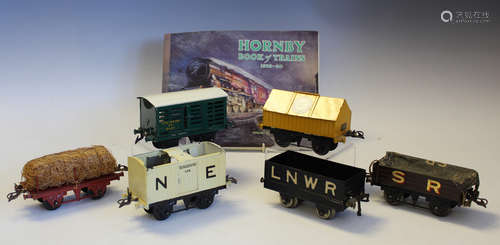 Six items of Hornby Series gauge O goods rolling stock, comp...