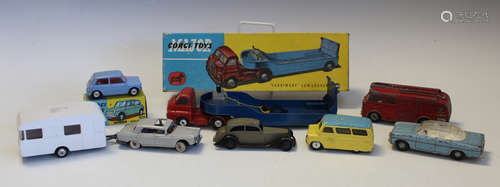 A collection of diecast vehicles, including a Corgi Toys No....