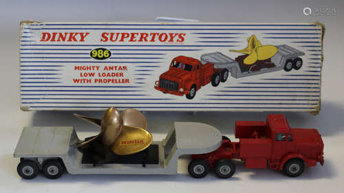 A Dinky Supertoys No. 986 Mighty Antar with low loader and p...