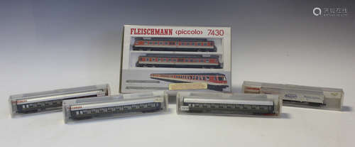 A collection of Fleischmann Piccolo gauge N coaches and good...