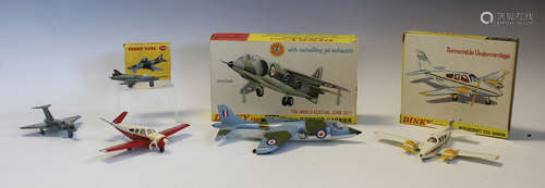 Three Dinky Toys aircraft, comprising No. 734 Supermarine Sw...