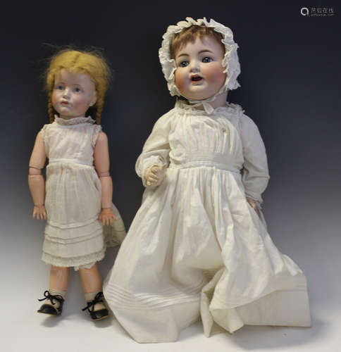 A Simon & Halbig K & R bisque head doll, impressed '36', wit...