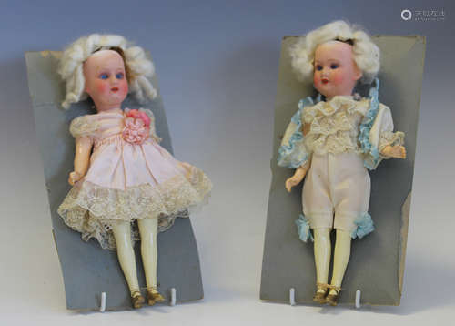 A pair of Armand Marseille bisque head dolls, impressed '390...