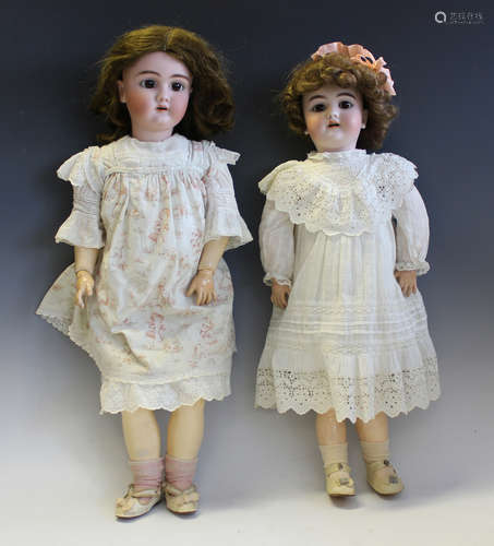 An Armand Marseille bisque head and shoulders doll, impresse...