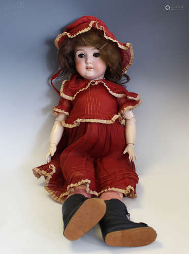 A German, possibly Kley & Hahn, bisque head doll, impressed ...