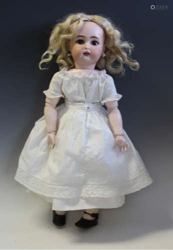 A Simon & Halbig K & R bisque head doll, impressed '50', wit...