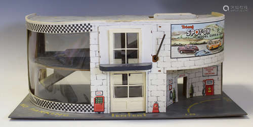 A Tri-ang Spot-On 'A' garage, boxed (box creased, torn, scuf...