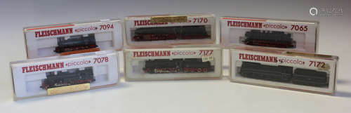 Thirteen Fleischmann Piccolo gauge N steam locomotives, comp...