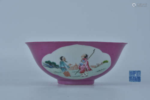 Qing powder color porcelain bowl