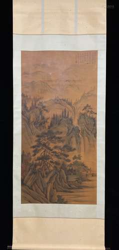 Wen Zhengming [Landscape Painting] silk Edition