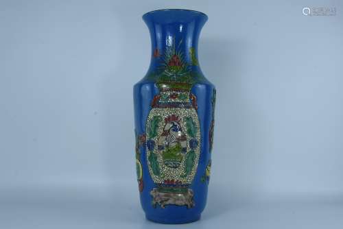 Qing enamel vase