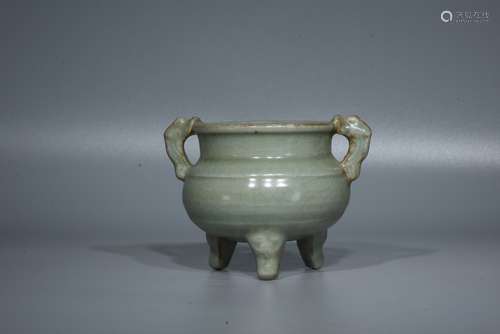 Tripod furnace of Longquan kiln in Song Dynasty