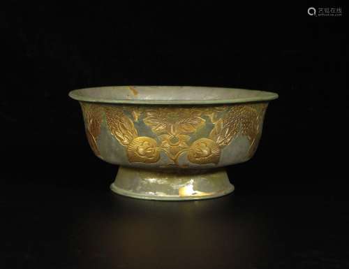 Tang bronze gilded bowl