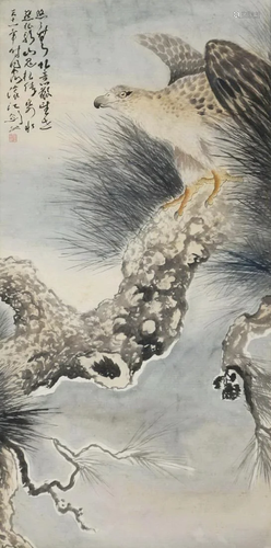 A Chinese Scroll Painting By Gao Jianfu