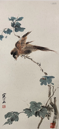 A Chinese Painting By Jiang Handing