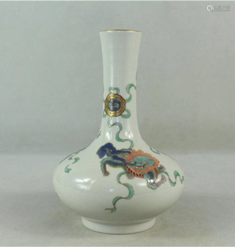 A Chinese Famille-Rose Porcelain Vase