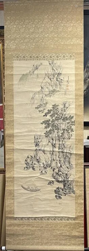 A Chinese Watercolor Painting Scroll