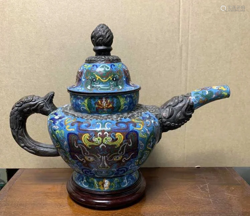 Large Cloisonne Incense Burner