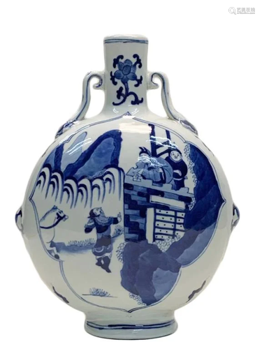 Chinese B&W Porcelain Vase