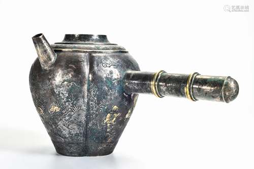 A Silver Gallipot Tang Dynasty